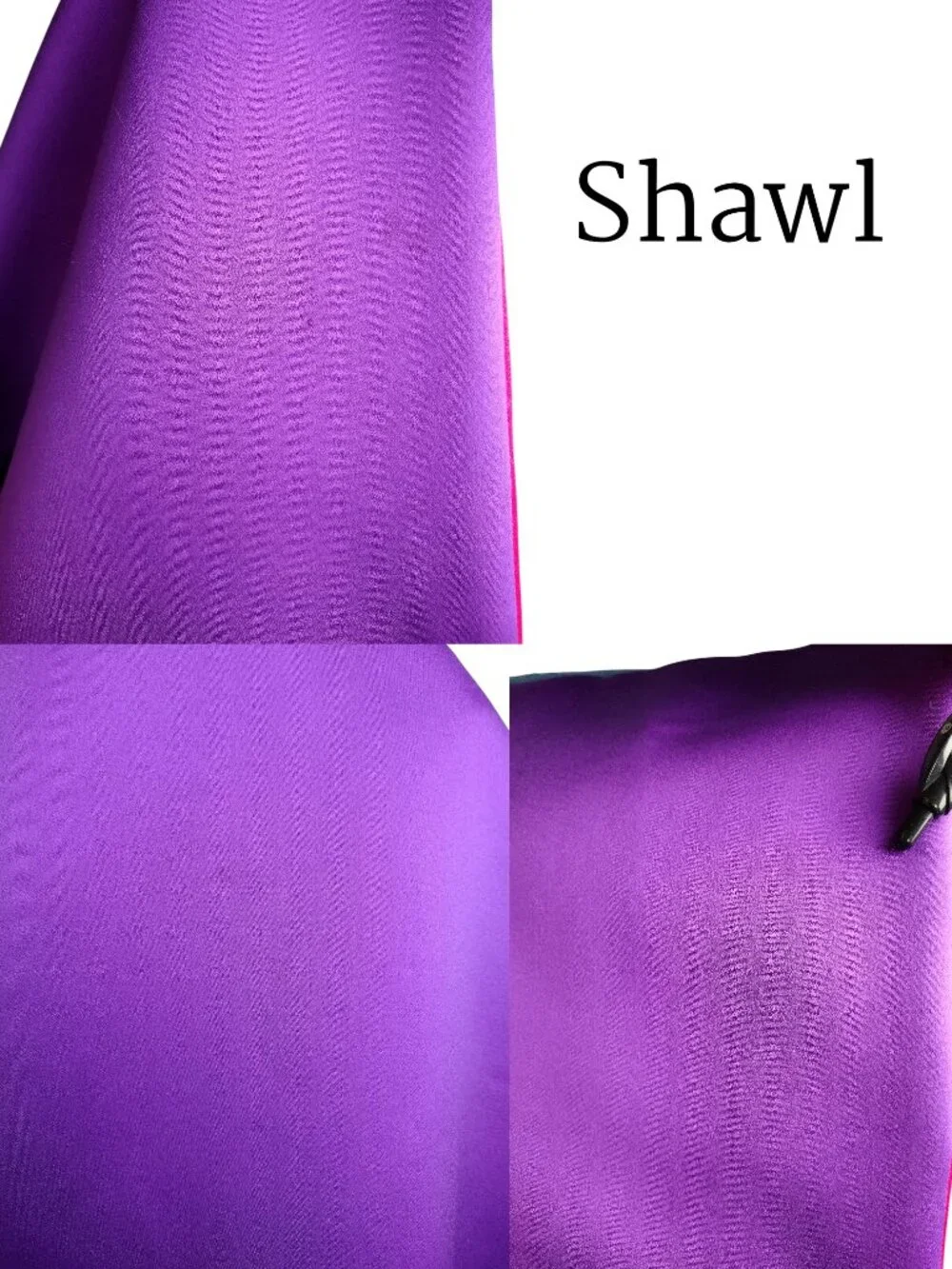 Vintage 1980s AJ Bari Purple Satin Strapless Evening Gown and Shawl Set Size 0